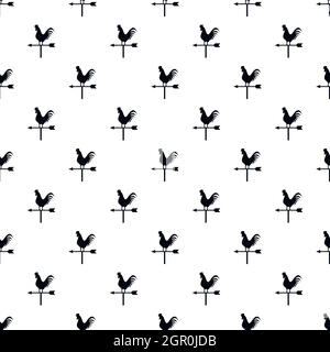 Weathervane rooster pattern, simple style Stock Vector