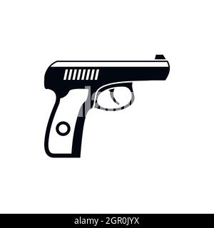 Gun icon, simple style Stock Vector