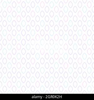 Colorful Geometric Outline Seamless Pattern Design on White Background Stock Vector