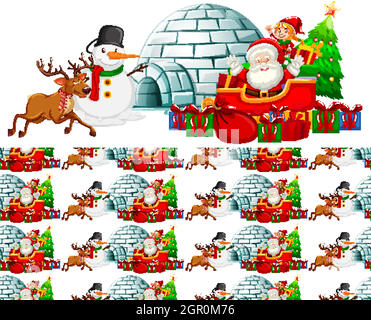 Seamless background design with christmas theme Stock Vector