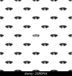 Glasses for snowboarding pattern, simple style Stock Vector