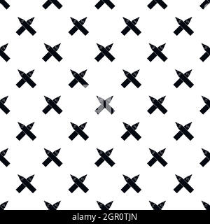 Pencils pattern, simple style Stock Vector