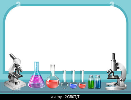 Science tool and frame Stock Vector