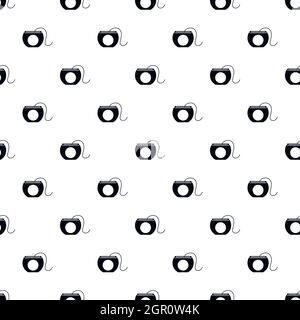 Dental floss pattern, simple style Stock Vector