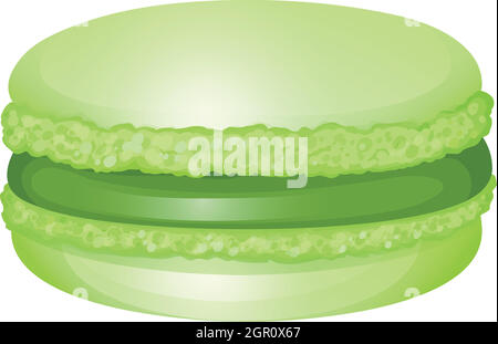 Macaron with cream inside Stock Vector