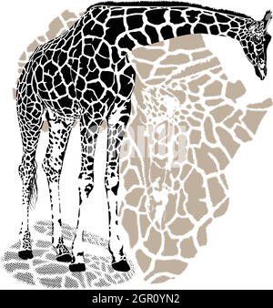 Background with a giraffe motif Stock Vector