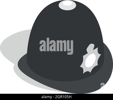 Hat english police icon, isometric 3d style Stock Vector