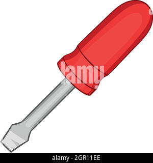 Minus screwdriver icon, cartoon style Stock Vector