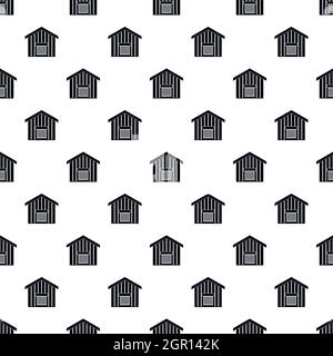 Large barn pattern, simple style Stock Vector