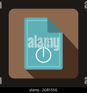 File EXE icon, flat style Stock Vector