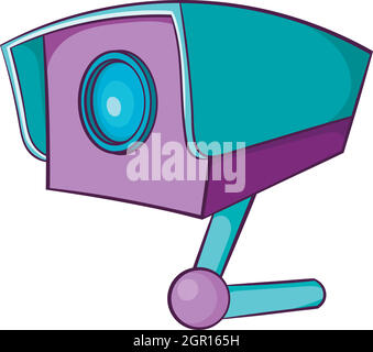 CCTV camera icon, cartoon style Stock Vector