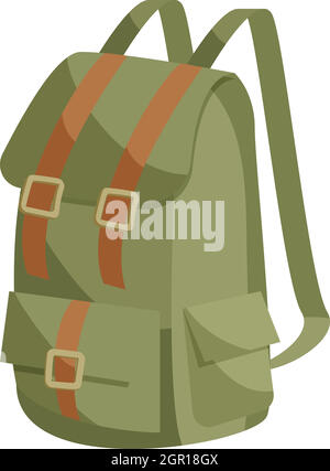 Backpack icon, cartoon style Stock Vector