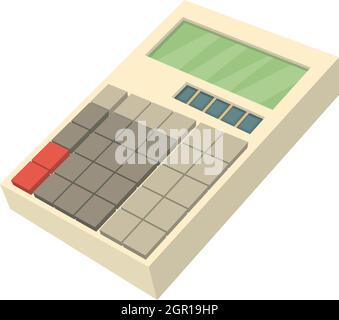 Calculator icon, cartoon style Stock Vector