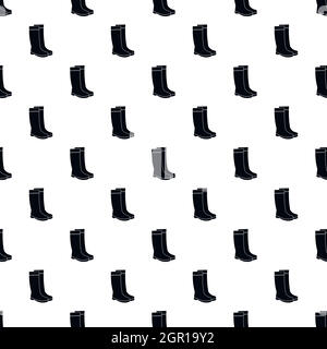 Rubber boots pattern, simple style Stock Vector