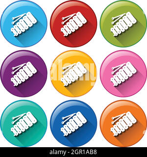 Toy icons Stock Vector