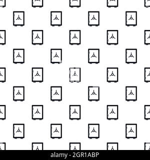 Safety deposit box pattern, simple style Stock Vector