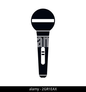 simple studio microphone symbol or icon, vector illustration Stock ...
