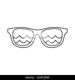 Sunglasses for surfing icon, outline style Stock Vector