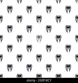 Tooth nerve pattern seamless background in flat style repeat vector ...