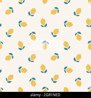 Lemons colorful seamless pattern Stock Vector