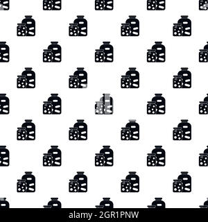 Jam jars pattern, simple style Stock Vector