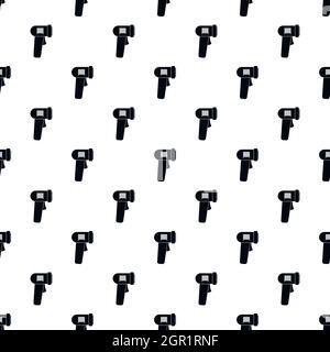 Barcode scanner pattern, simple style Stock Vector