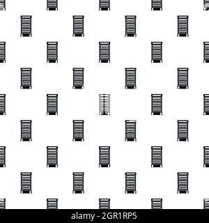 Fridge with drinks pattern, simple style Stock Vector