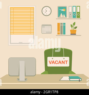 vacant concept, office chair Stock Vector