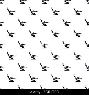 Dental chair pattern, simple style Stock Vector