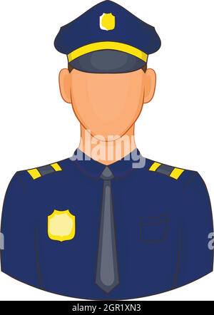 Policemen icon in cartoon style Stock Vector