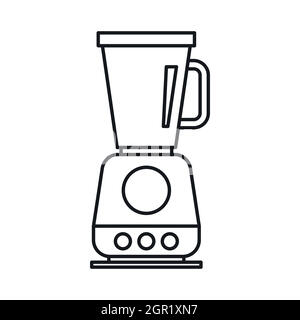 Food processor, mixer, blender icon, outline style Stock Vector