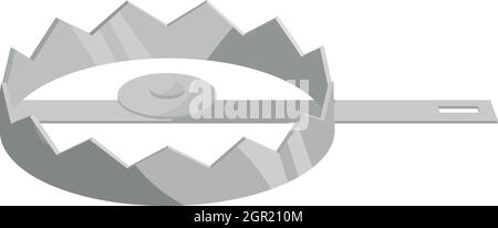 Hunting trap icon, cartoon style Stock Vector