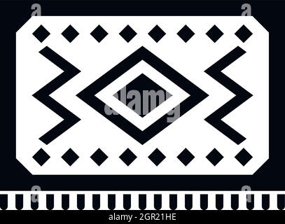 Turkish carpet icon, simple style Stock Vector