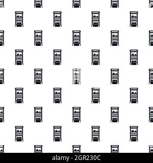 Refrigerator with products in store pattern Stock Vector