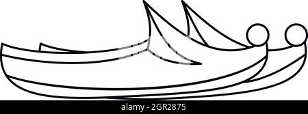 Arabian khussa icon, outline style Stock Vector
