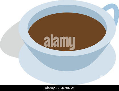 Cup of tea icon, isometric 3d style Stock Vector