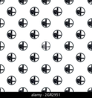 Pointer on map pattern, simple style Stock Vector