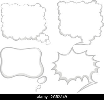 Four design of speech bubbles Stock Vector