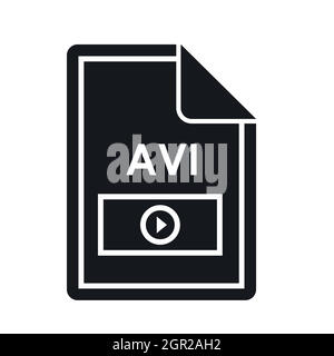 File AVI icon, simple style Stock Vector