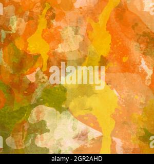abstract yellow watercolor background design wash aqua painted texture close up Stock Photo