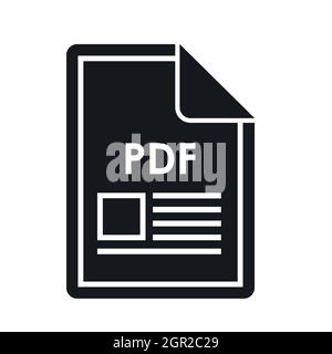 File PDF icon, simple style Stock Vector
