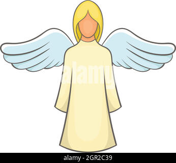 Angel icon in cartoon style Stock Vector