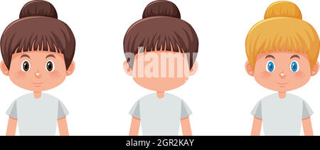 https://l450v.alamy.com/450v/2gr2kay/set-of-girl-character-2gr2kay.jpg