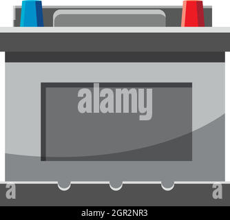 Car battery icon in cartoon style Stock Vector