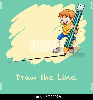 Draw the line Stock Vector