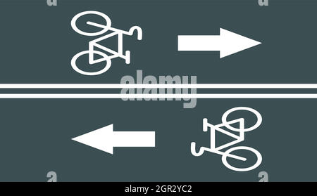 Road for cyclists icon, flat style Stock Vector Image & Art - Alamy