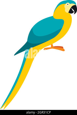 Parrot icon in flat style Stock Vector