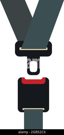 Safety belt icon in flat style Stock Vector