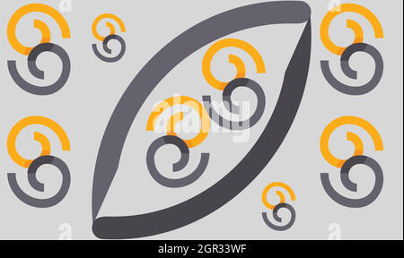 small loop of different color on light background Stock Vector