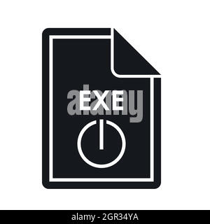 File EXE icon, simple style Stock Vector